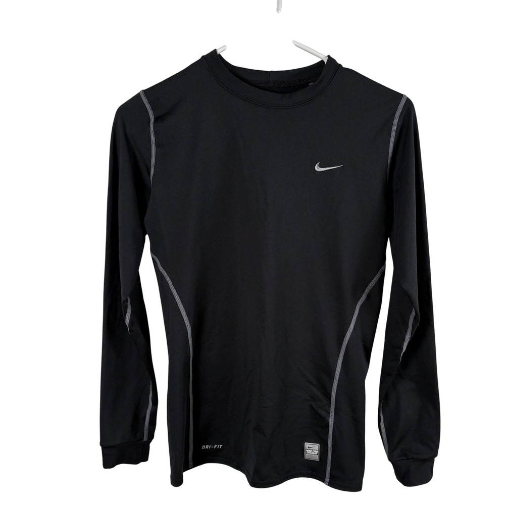 Nike Pro Combat Compression Shirt Mens XL Black Long Sleeve Dri-Fit Athletic Gym